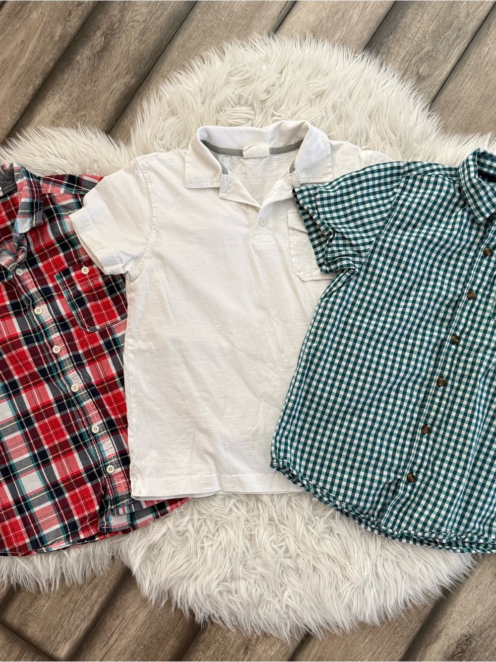 Boys' Button Down and Polo Shirt Set Classic Short Sleeve